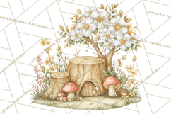 Woodland Spring Creatures PNG, Cute Forest Animals Waking Up Product Image 5