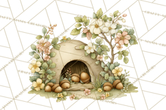 Woodland Spring Creatures PNG, Cute Forest Animals Waking Up Product Image 2