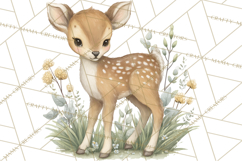 Woodland Spring Creatures PNG, Cute Forest Animals Waking Up Product Image 2