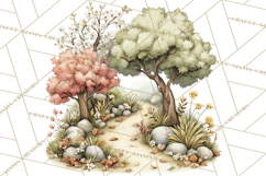 Woodland Spring Creatures PNG, Cute Forest Animals Waking Up Product Image 3