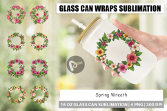 Glass Can Spring Wreath Product Image 1