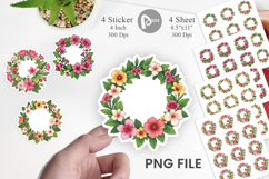 Spring Wreath Sticker Product Image 1
