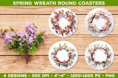 Spring Wreath Sublimation Round Coaster Bundle Product Image 7