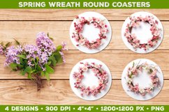 Spring Wreath Sublimation Round Coaster Bundle Product Image 8