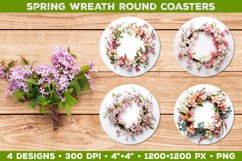 Spring Wreath Sublimation Round Coaster Bundle Product Image 9