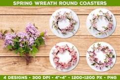 Spring Wreath Sublimation Round Coaster Bundle Product Image 10