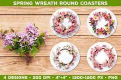 Spring Wreath Sublimation Round Coaster Bundle Product Image 11