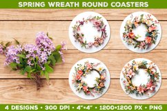 Spring Wreath Sublimation Round Coaster Bundle Product Image 13