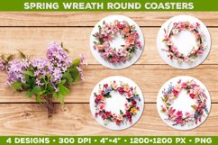 Spring Wreath Sublimation Round Coaster Bundle Product Image 14