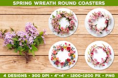 Spring Wreath Sublimation Round Coaster Bundle Product Image 16