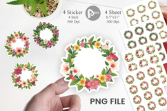 Spring Wreath Sticker Product Image 1