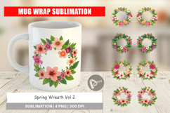 Mug Wrap Spring Wreath Product Image 1
