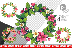 Spring Wreath Clipart Product Image 1