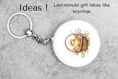Cute Baby Chick in Floral Basket PNG for Spring & Easter Product Image 5