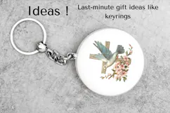 Easter Cross Clipart PNG Floral Christian Faith Design Product Image 5