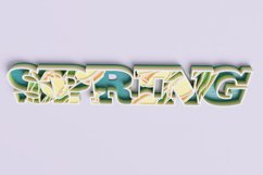 Floral "Spring" Sign Laser Cut File | Floral Sign SVG Product Image 3