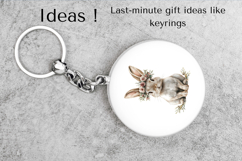 Watercolor Bunny with Floral Crown Clipart PNG Product Image 5
