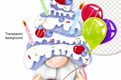 Clipart Watercolor Sweet Dwarfs Birthday PNG Product Image 6