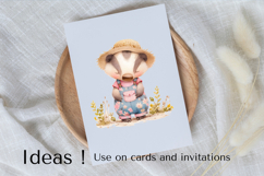 Spring Badger in Floral Overalls PNG Clipart Product Image 3