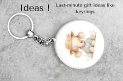 Cute Baby Elephant PNG - Watercolor Nursery Clipart Product Image 5