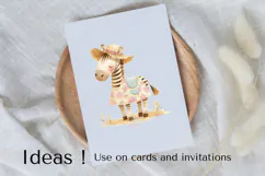 Cute Zebra Clipart in Spring Dress PNG for Crafts & Cards Product Image 3