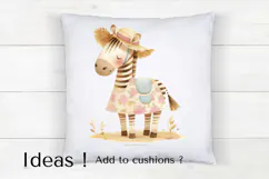 Cute Zebra Clipart in Spring Dress PNG for Crafts & Cards Product Image 4
