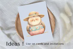 Adorable Sleepy Owl Clipart PNG Rustic Farmhouse Decor Product Image 3