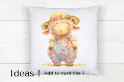 Adorable Spring Lamb Clipart PNG Farmhouse Country Decor Product Image 4