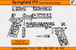 springfield 1911 scroll vector, firearms engraving files, gun scrollwork svg, cnc laser engraving design, 1911 engraving vector files, metal engraving pattern svg, firearms decoration laser files, scrollwork Pattern vector, ezcad compatible svg, decorativ