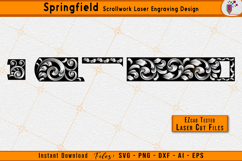 Springfield Scrollwork Gun Laser Engraving Design File