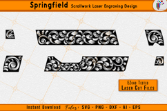 Springfield Scrollwork Gun Laser Engraving Design File