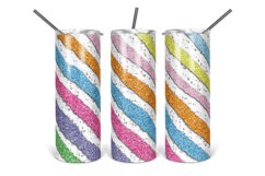 Bright Glitter Stripes Tumbler Design Product Image 1