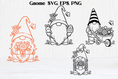 Spring cute gnome SVG | Gnome SVG | Spring clipart PNG Product Image 1