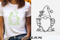 Spring cute gnome SVG | Gnome SVG | Spring clipart PNG Product Image 1