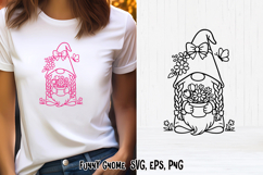 Spring cute gnome SVG | Gnome SVG | Spring clipart PNG Product Image 1