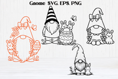 Spring cute gnome SVG | Gnome SVG | Spring clipart PNG Product Image 1