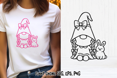 Spring cute gnome SVG | Gnome SVG | Spring clipart PNG Product Image 1