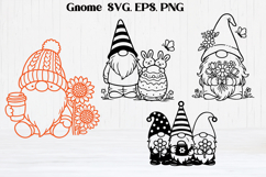 Spring cute gnome SVG | Gnome SVG | Spring clipart PNG Product Image 1