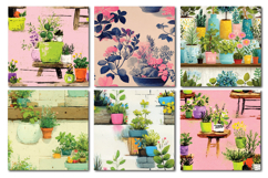 Spring Herbs Vol.1 Seamless Digital Paper, 36 PNG Product Image 3