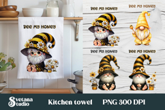Honey bee gnome kitchen towel | Kitchen towel design Product Image 1