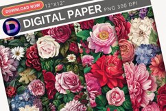 Springtime Blooms Pattern Digital Paper Product Image 1