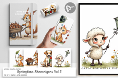 Springtime Shenanigans Digital Paper Product Image 1