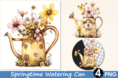 Springtime Watering Can Clipart Product Image 1