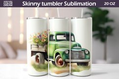 Spring Vintage Truck Tumbler Wrap | Farm Retro Truck Tumbler Product Image 1