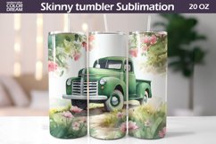 Spring Vintage Truck Tumbler Wrap | Farm Retro Truck Tumbler Product Image 1