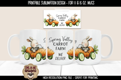 Bunny in Carrot Cars - Four Sublimation Mug 11 &amp; 15 oz PNGs Product Image 5