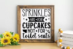 Sprinkles Are For Cupcakes SVG, Farmhouse Sign Design Product Image 2