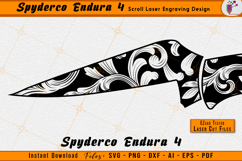 Spyderco Endura 4 Scrollwork Laser Engraving Design File