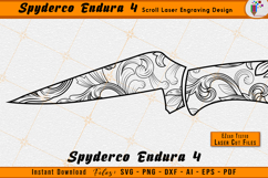 Spyderco Endura 4 Scrollwork Laser Engraving Design File