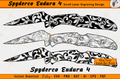 Spyderco Endura 4 Scrollwork Laser Engraving Design File